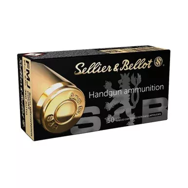 Sellier & Bellot 9mm Browning Court Ammo 92 Grain FMJ Box of 50