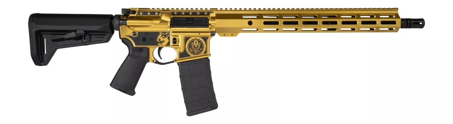Shark Coast Tactical 300144100002CC FDE *CA Compliant 5.56 NATO 10+1 16″ Black Melonite Threaded Barrel, Flat Dark Earth Cerakote Aluminum Receiver w/Picatinny Rail, M-LOK Handguard, Magpul MOE SL Bla