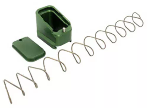 Shield Arms +5/+4 Magazine Extension Aluminum AFALSEdized Finish Operational Detachment Alpha Green Fits Glock 17/22