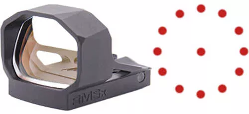 Shield Sights Rmsx Glass Edition Reflex Sight FALSEn Magnified 65 Moa Circle With 2 Moa Red Dot Black Rmsx-65-2moa-glass