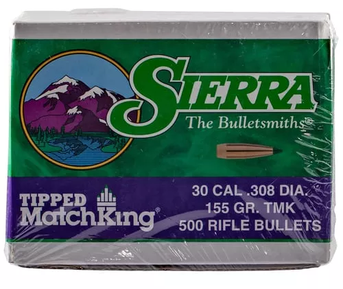 Sierra 7755C Tipped MatchKing30Cal 155gr Tipped MatchKing 500/Box