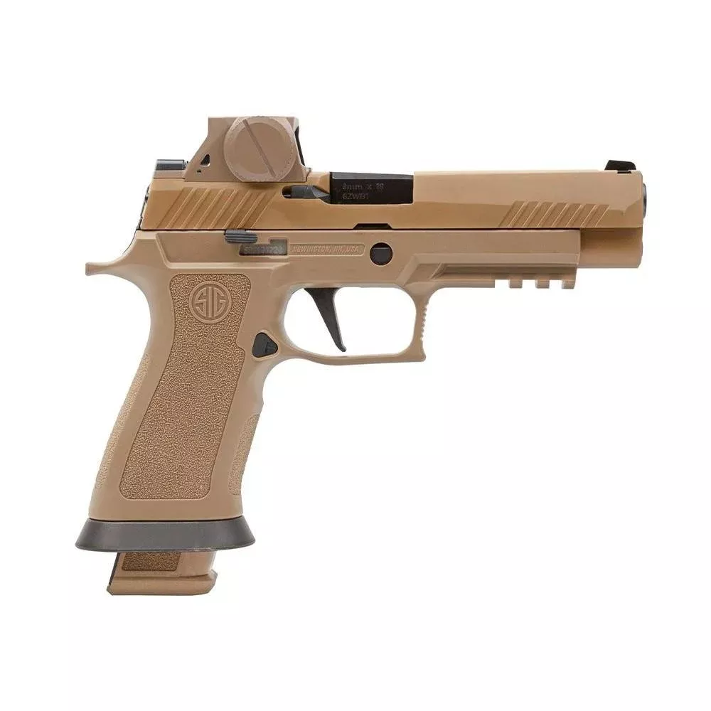 Sig Sauer M17X Handgun 9mm Luger 21rd Magazine (3) 4.7″ Barrel Coyote with RomeoM17