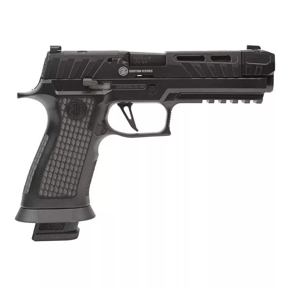 Sig Sauer P320 Spectre Comp Blackout Handgun 9mm Luger 10rd Magazines (2) 4.6″ Barrel Black