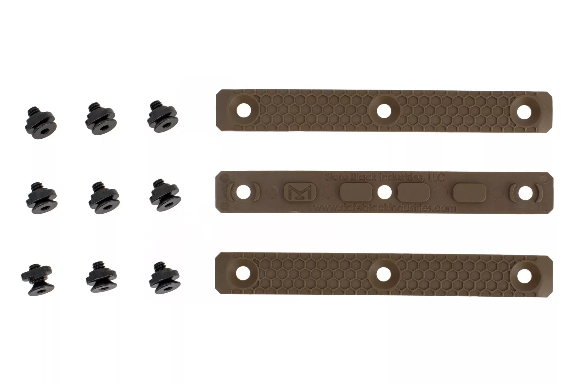 Slate Black Industries 3 Slot M-LOK Rail Cover Panels FDE