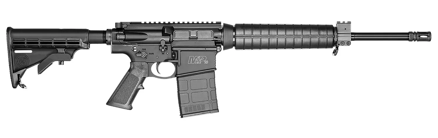 Smith & Wesson 11532 M&P10 Sport OR 308 Win / 7.62x51mm NATO 16″ Black Armornite Barrel 20+1, Black Receiver, Black 6 Position Telescopic Stock, Polymer Grip, Manual Ambidextrous Safety On Lower