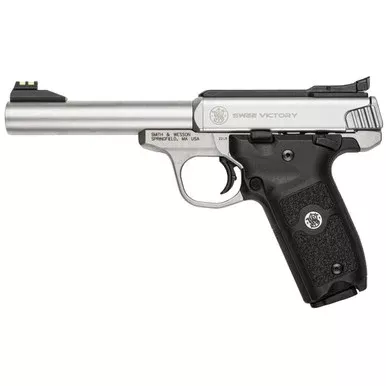 Smith & Wesson SW22 Victory .22 LR Pistol 5.5″ Barrel 10+1 Rounds Silver (Interchangeable Match Barrel)