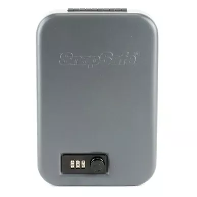 SnapSafe Lock Box | Large | 9.5″ x 6.5″ x 1.75″ | Combination Lock | 16 Gauge Steel | Cable Included | Black Finish | 75230