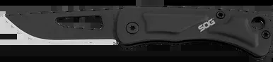 Sog Centi I Pocket Knife 1.40″ Straight Back Plain Black Stainless Steel Blade Black Stainless Steel Handle