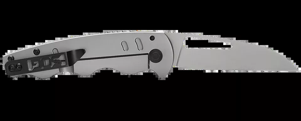 SOG Escape FL 3" Folding Sheepsfoot Knife with Stainless Steel Handle and Pocket Clip