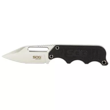 SOG Instinct Fixed Blade Knife 2.3″ Clip Point 5Cr15MoV Satin Blade G-10 Handle Black