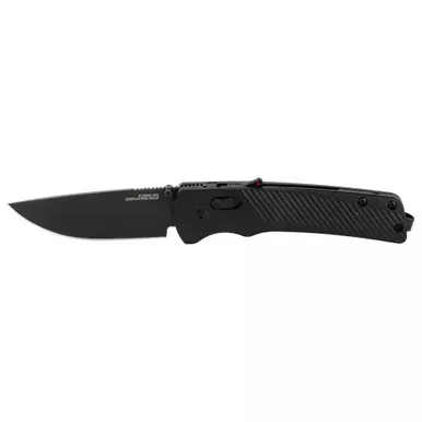 SOG Knives & Tools Flash AT | Folding Knife | 3.45″ Straight Back | Black GRN Handle | D2 Steel | Titanium Nitride Finish | Black | SOG-11-18-01-41