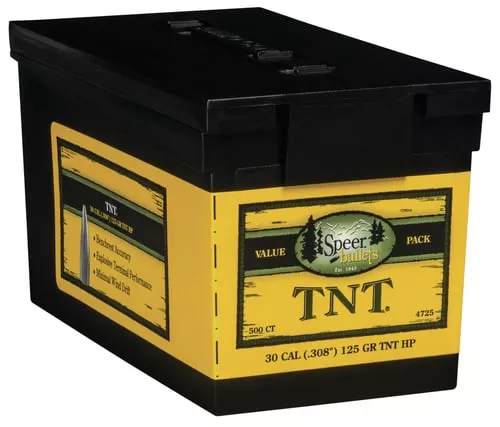 Speer 4725 TNT30Cal 125gr Jacketed Hollow Point 500 Per Box/1 Case