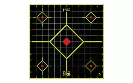 Splatter Shot, 12″ Sight-In, Adhesive Target, 5 Pack, Black/Green