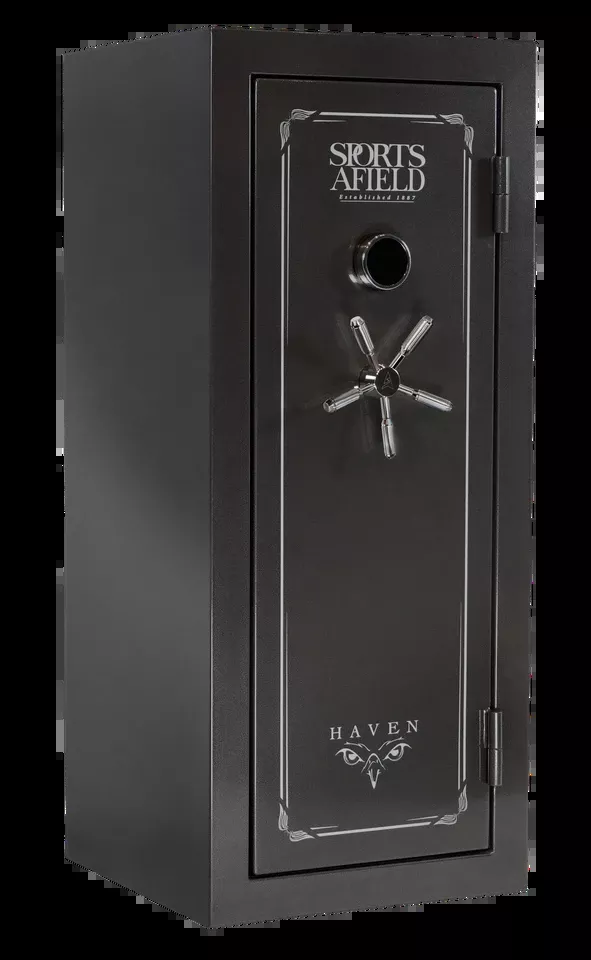 Sports Afield SECSA5925HXS Haven Fireproof Safe with Electronic Keypad, Dark Gray Metallic, 59" H x 25" W x 24" D, Holds 28 Guns