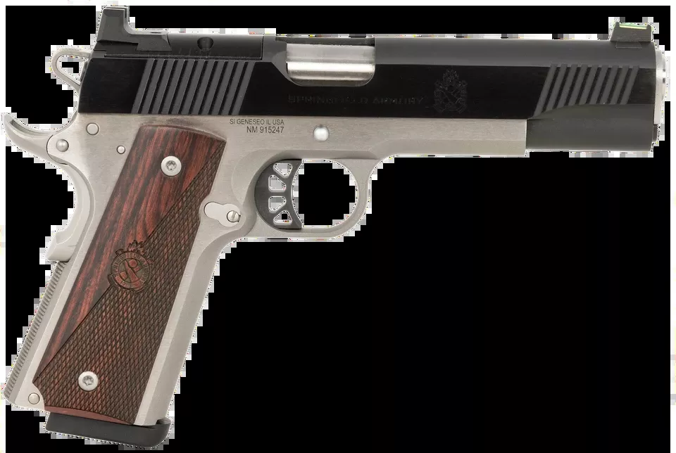 Springfield Armory 1911 Ronin 10mm Auto Pistol with Stainless Steel Frame and Wood Grip
