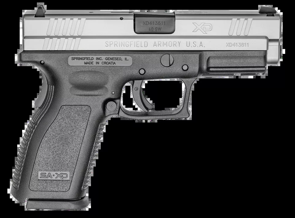 Springfield Armory XD Service CA Compliant .40 S&W 10+1 Black Melonite Steel Barrel with Stainless Slide and Polymer Frame