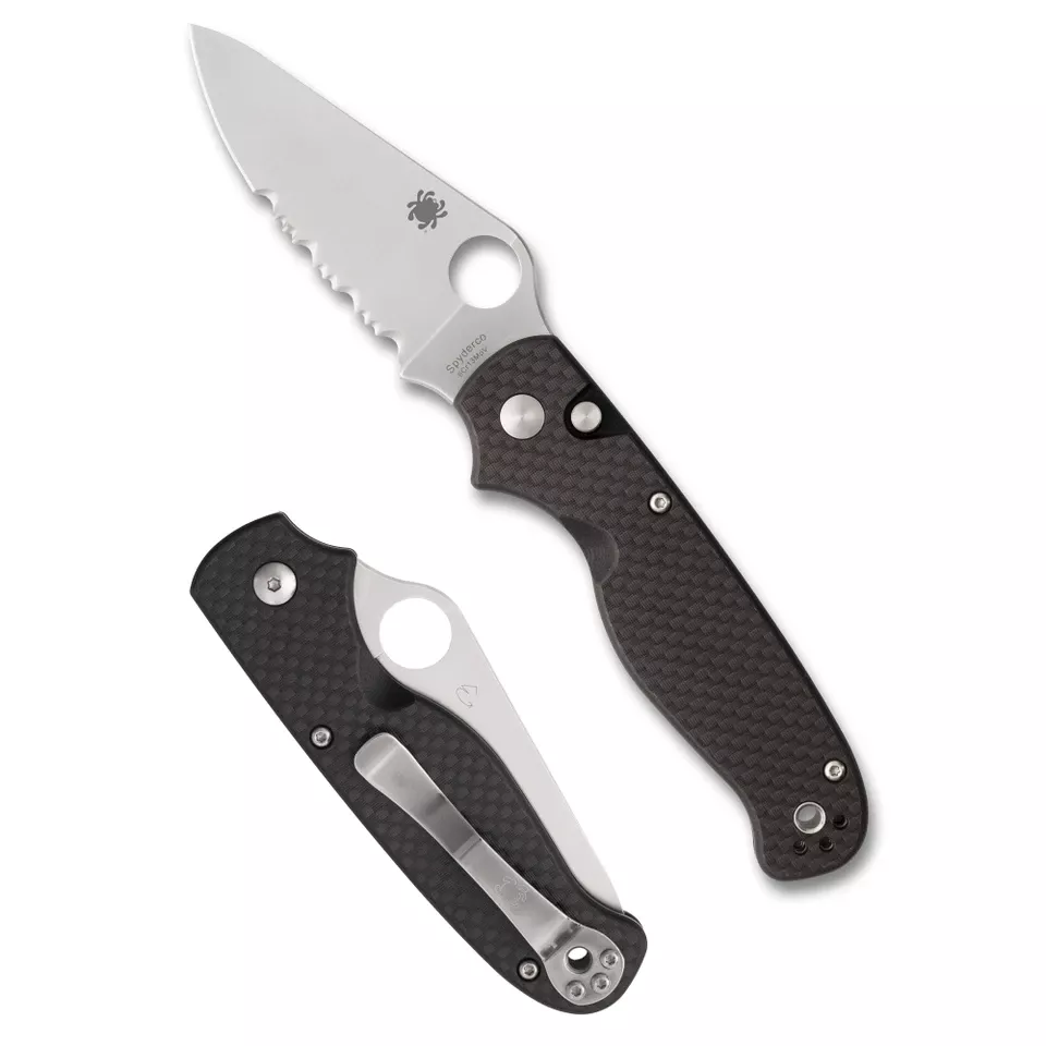 Spyderco C275CFPS Carbon Fiber Folding Knife 3.27in Combo