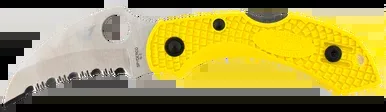 Spyderco Dragonfly 2 Salt Pocket Knife 2.30″ Hawkbill Serrated H2 Steel Blade Yellow FRN Handle