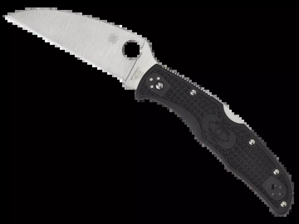 Spyderco Endura 4 Lightweight Wharncliffe Folding Knife with VG-10 Blade and Black FRN Handle