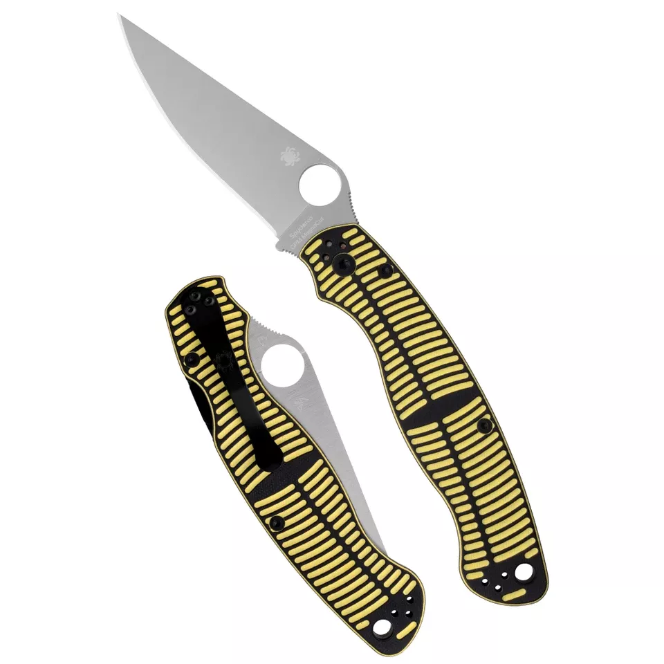 Spyderco Military 2 Salt 4" CPM MagnaCut Yellow Folding Knife