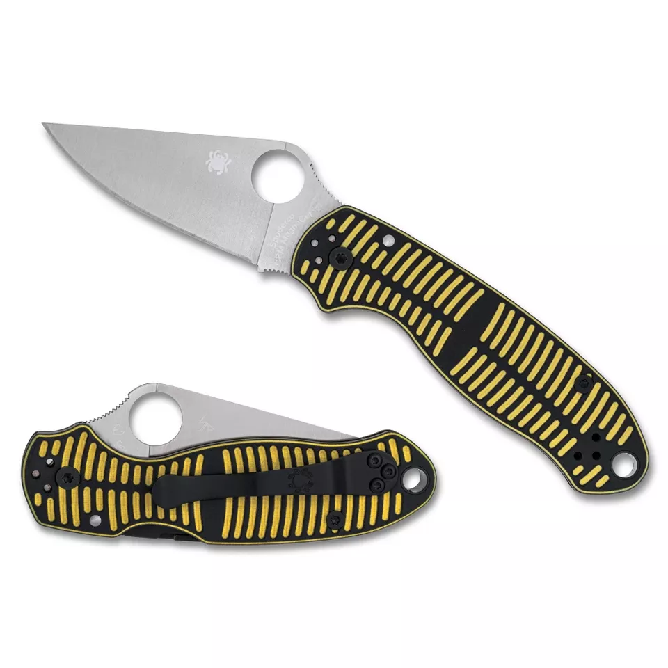 Spyderco Para 3 Salt 2.93" Yellow/Black Folding Knife