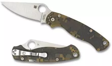 Spyderco Paramilitary2 Camo G-10 Plainedge C81PCMO2 C81GPCMO2