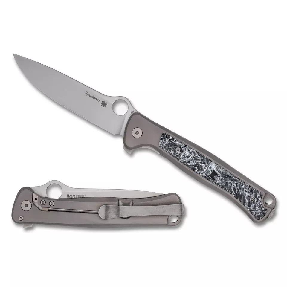 Spyderco Slym 3.42in M390 Gray Ti Knife