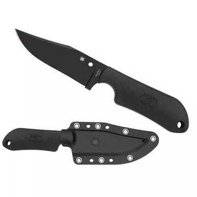 Spyderco Street Beat LW Fixed Blade Knife Plain Edge Black