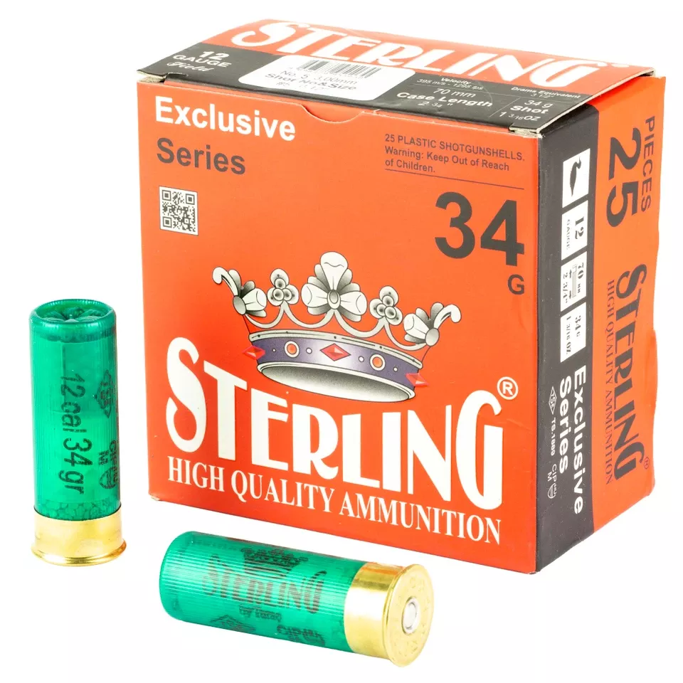 STERLING EXCLUSIVE 12GA 2.75" #5 SHOTGUN SHELLS 25/250