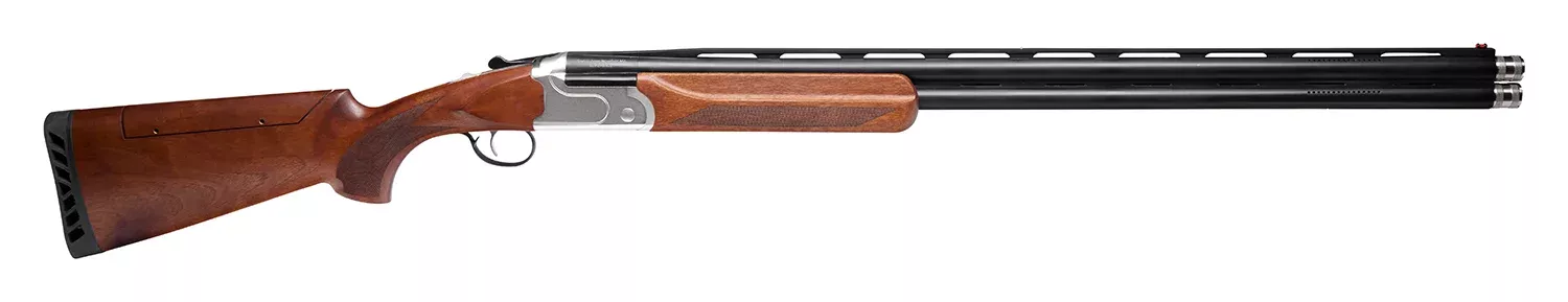 Stevens 18748 555 Sporting 12 Gauge 3″ 2rd 30″ Vent Rib Barrel, Silver Aluminum Receiver,Turkish Walnut Adjustable Comb Stock