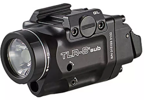 Streamlight Tlr-8 Sub White Led With Red Laser Fits Glock 43x/48 Mos 500 Lumens AFALSEdized Finish Black Includ