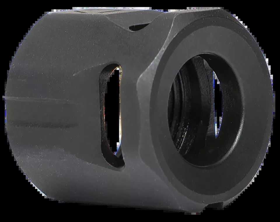 Strike Industries MCCIRCLE Micro Compensator for 9mm/357 SIG - Black Steel, 1/2"x28 Threads, 0.64" OAL