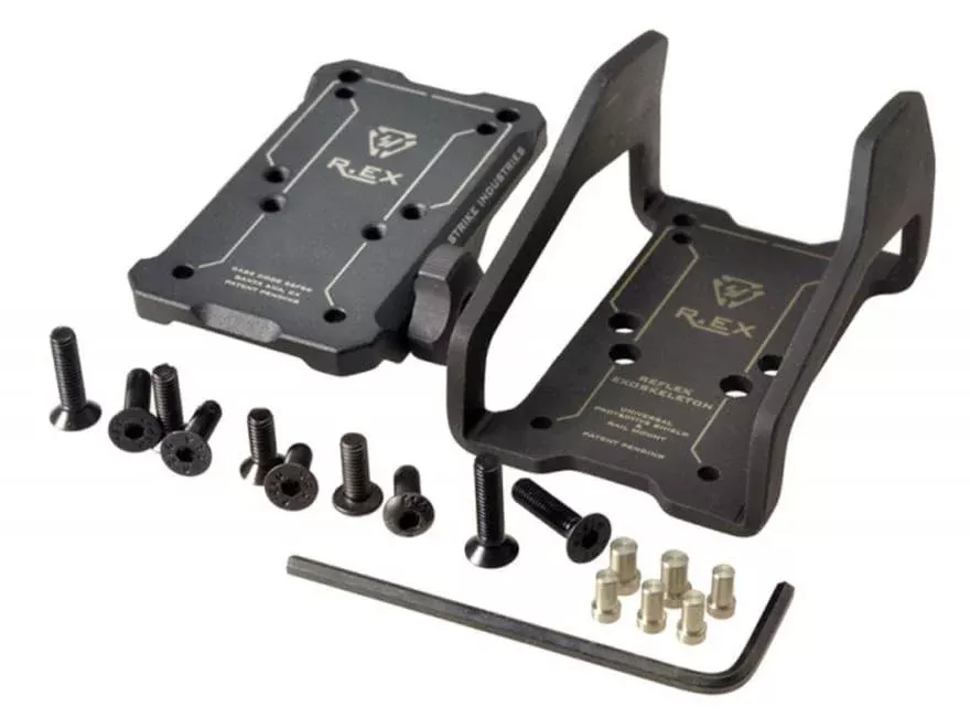 Strike Industries REX Reflex Exoskeleton Shield with Universal Red Dot Mount Matte Black