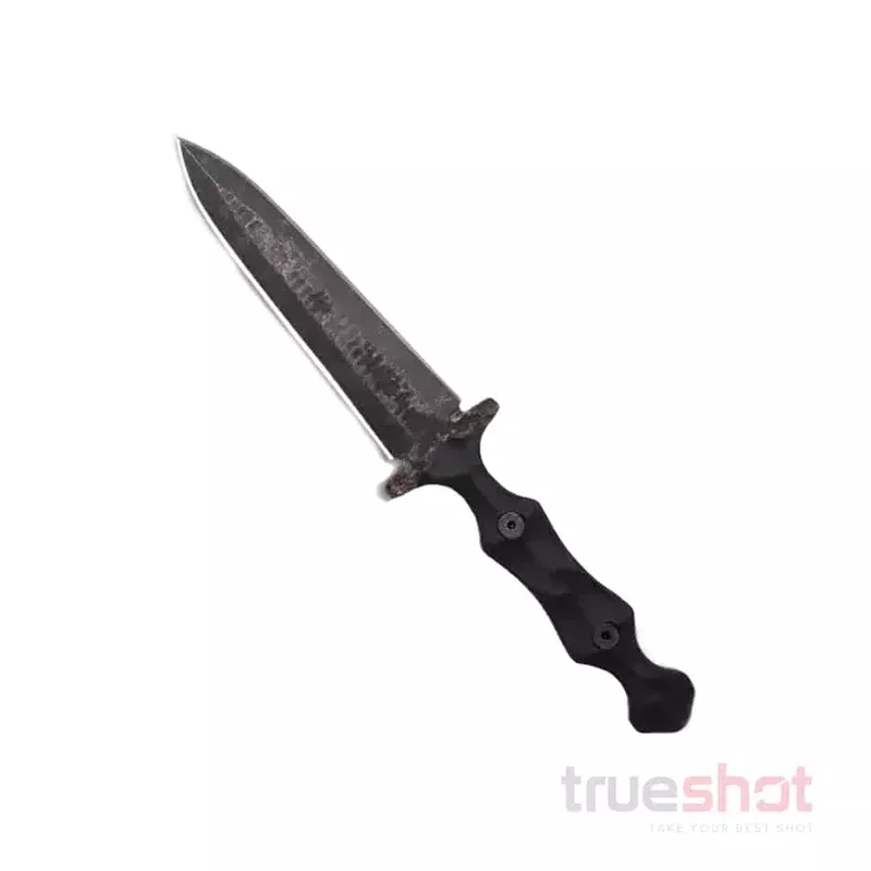 Stroup Knives- Dagger – Fixed Blade Knife – Black – G10 – 5.25″ – Black Stonewash
