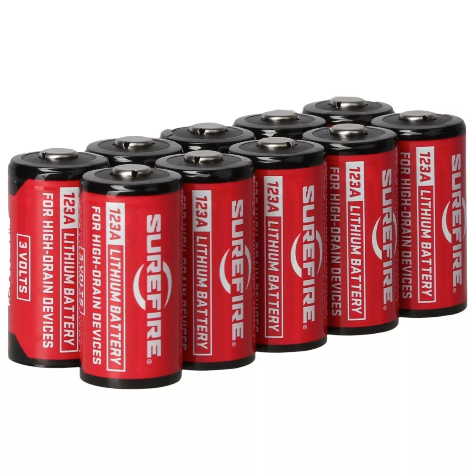 SureFire 123A Lithium Battery Quantity of 10