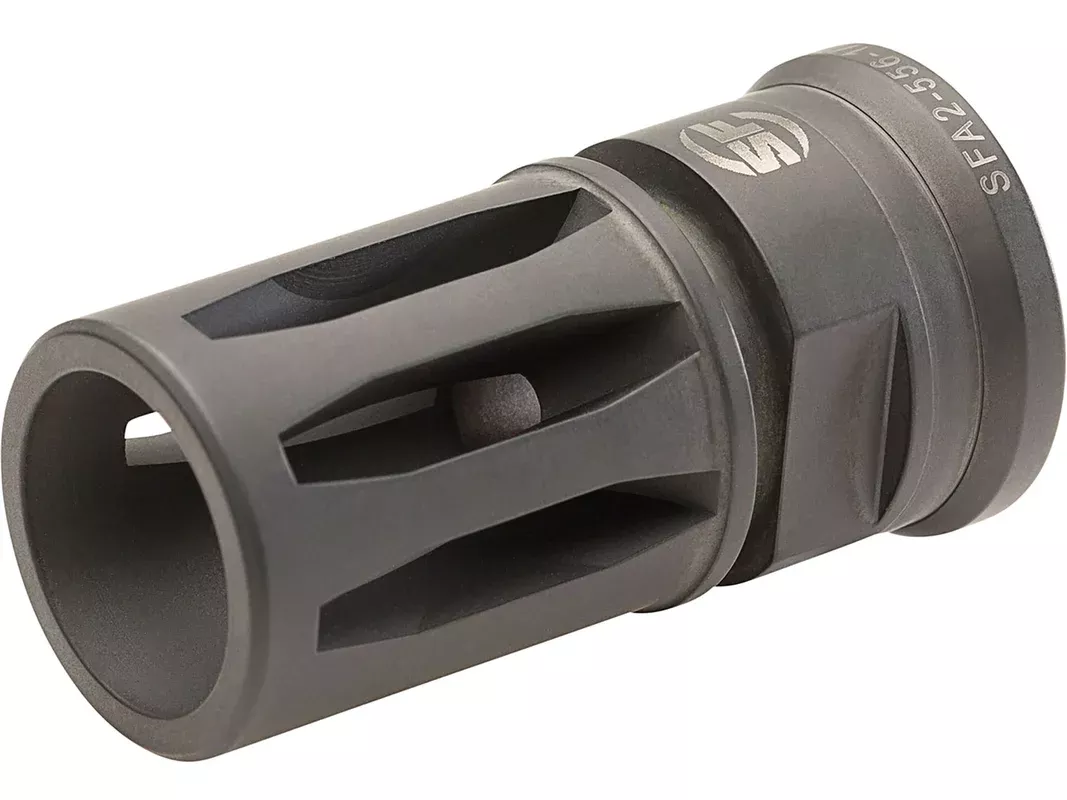 Surefire SFA2 AR-15 Flash Hider Suppressor Adapter 5.56mm 1/2″-28 Thread Stainless Steel Black