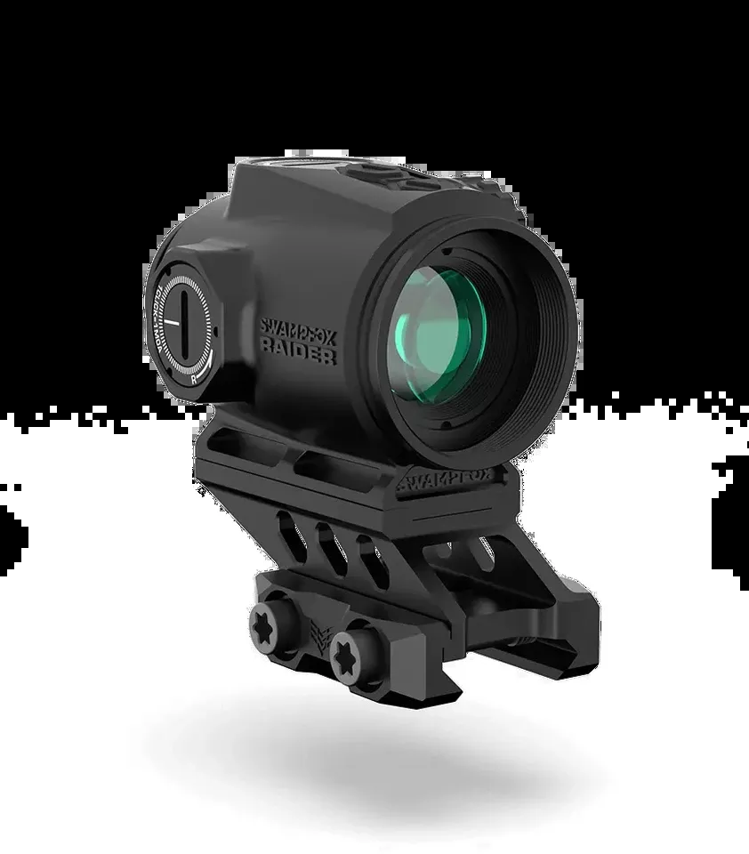 Swampfox Optics Raider Micro Prism 1x20mm 6 MOA Green Dot with Red Laser