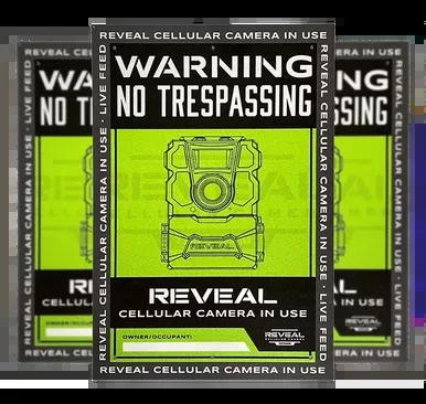 Tactacam Reveal No Trespassing Sign 3PK