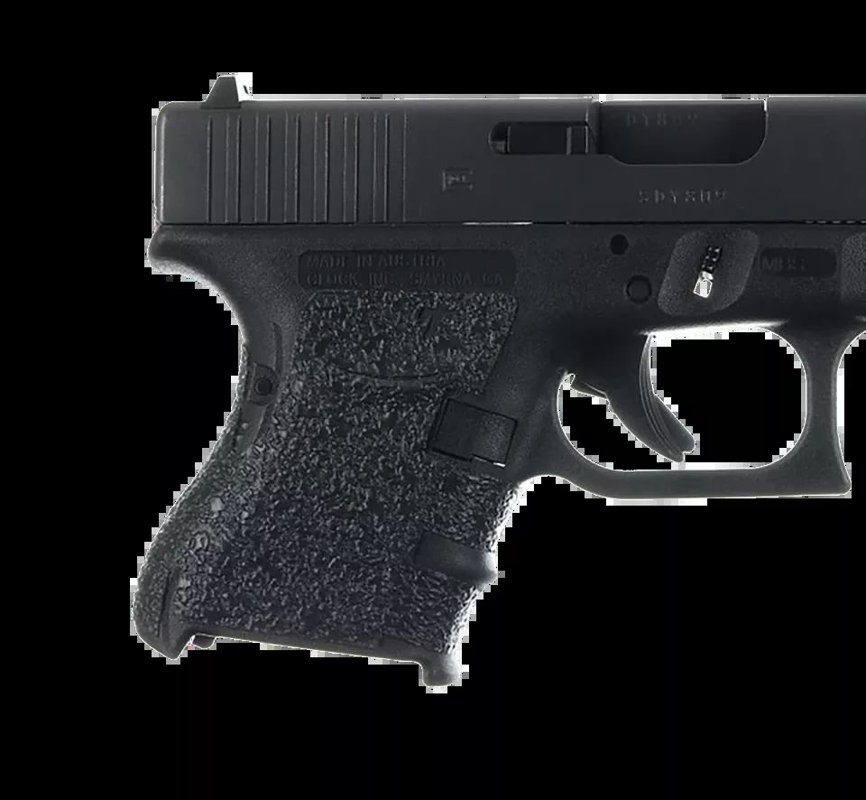 Talon Grips 117R Adhesive Grip for Glock Gen4 Models with Medium Backstrap - Black Textured Rubber
