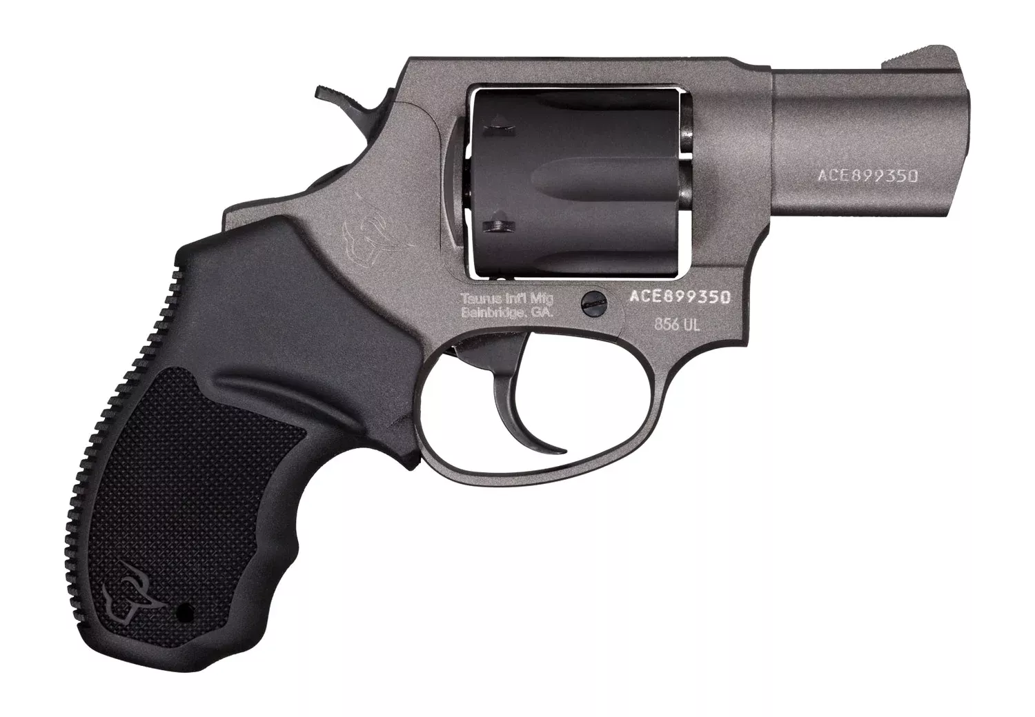 Taurus 2-856021ULC21 856 UltraLite Small 38 Special +P 6 Shot 2″ Tungsten Cerakote Carbon Steel Barrel, Matte Black Cylinder, Tungsten Cerakote Aluminum Frame, Black Ribber Grip, Transfer Bar Safety,