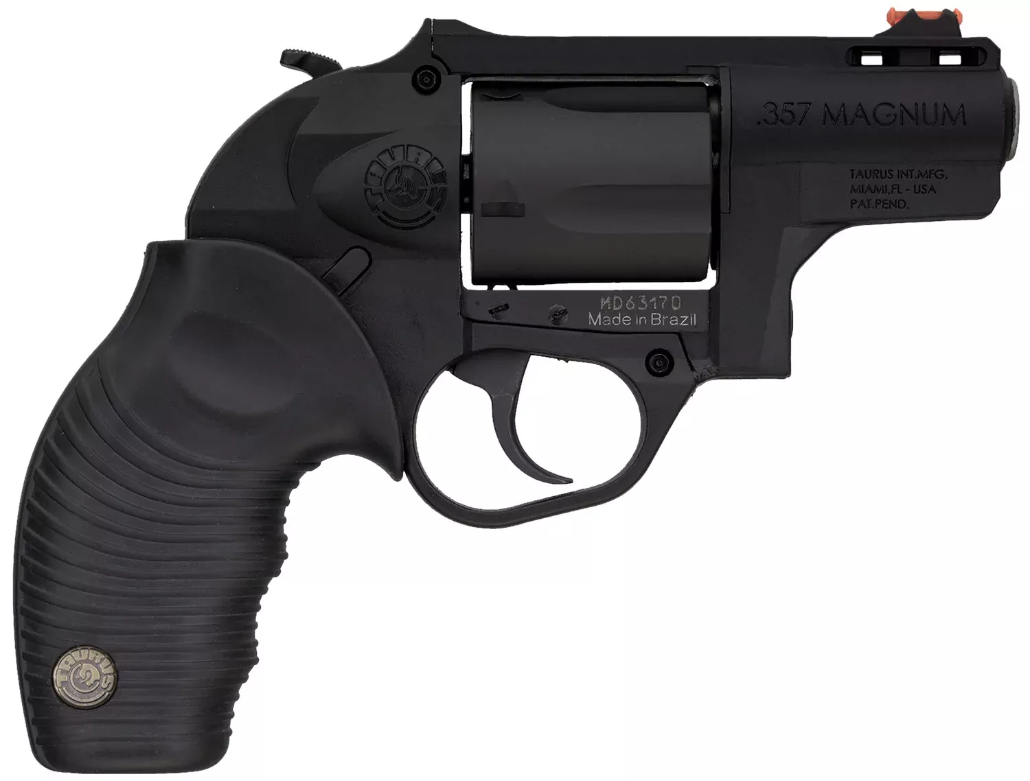 Taurus 2605021PLY 605 Poly Protector 38 Special +P or 357 Mag 5 Shot 2″ Black Finish Barrel, Matte Black Oxide Finish Cylinder, Black Finish Polymer Frame & Black Ridged Rubber Grip