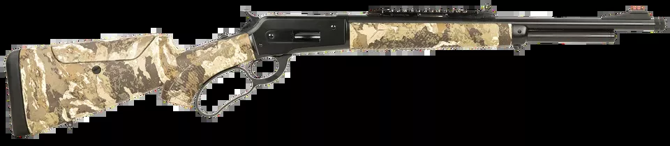 Taylors & Company 1886 Journey Rifle: 45-70 Gov, 19" Black Cerakote, Camo Stock, Fiber Optic Sight