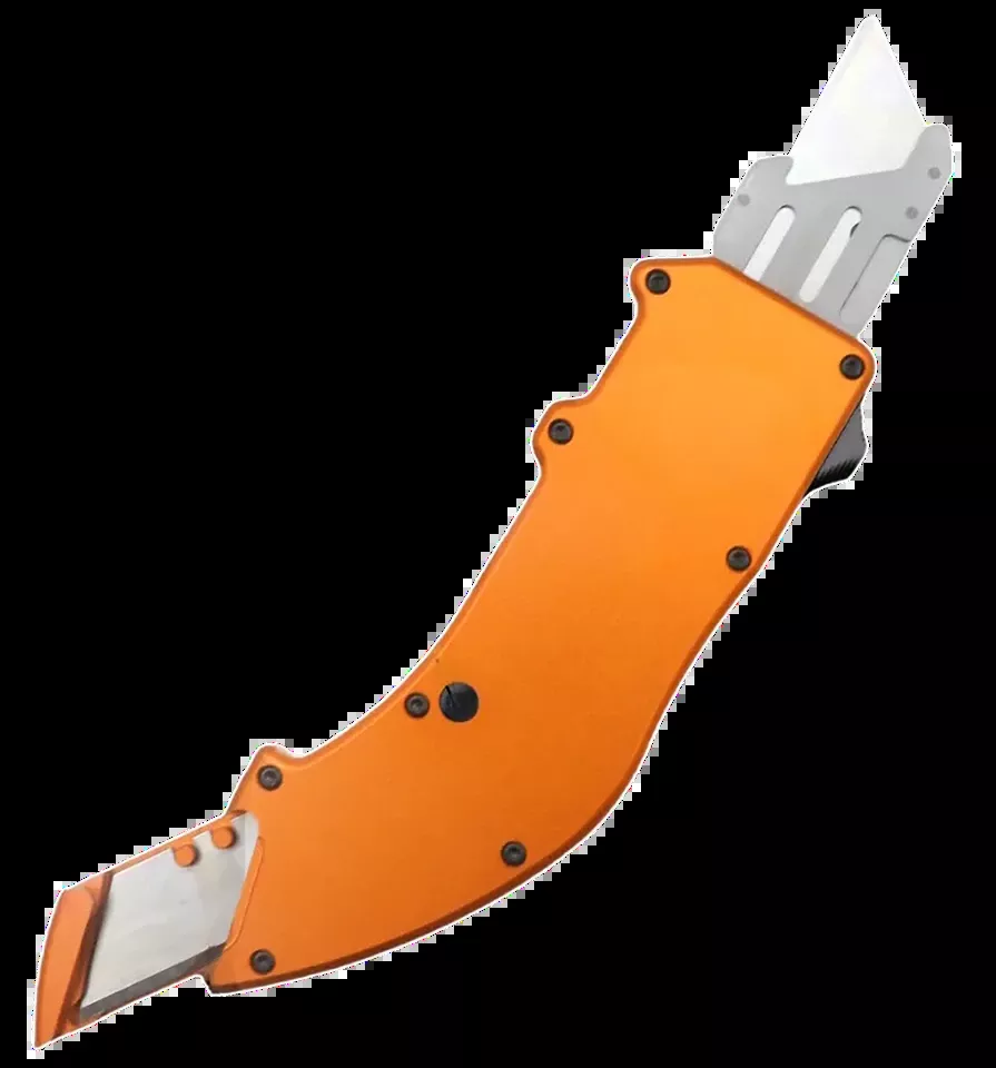 Templar Knife Squire OTF Razor Plain Orange 5.38" Aluminum Handle