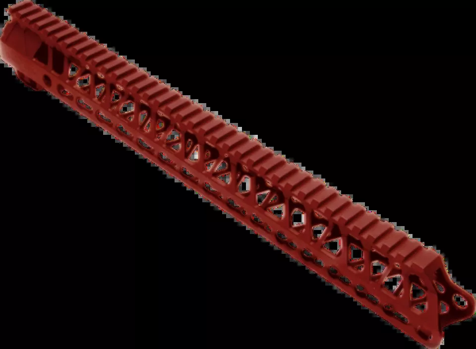 TIMBER CREEK OUTDOOR Enforcer AR-15 Red Handguard 15" Aluminum Picatinny/M-LOK