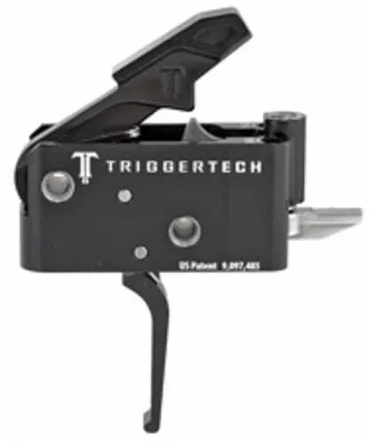 Trigger Tech Adaptable AR-15 Primary Drop In Replacement Flat Lever Two Stage Adjustable PVD Coated Black
