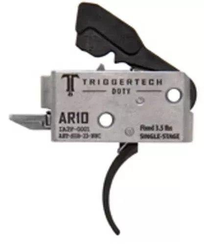 Triggertech Duty Curved Single Stage 3.5lb Pull Fits Ar-10 AFALSEdized Finish Black Aht-sdb-33-nnc