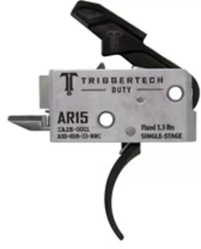 Triggertech Duty Curved Single Stage 3.5lb Pull Fits Ar-15 AFALSEdized Finish Black Ah0-sdb-33-nnc