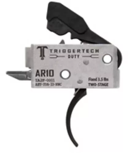 Triggertech Duty Curved Two Stage 3.5lb Pull Fits Ar-10 AFALSEdized Finish Black Aht-tdb-33-nnc