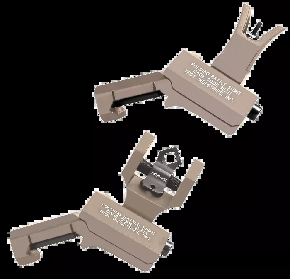 Troy Industries 45° Offset Battlesight Set - Flat Dark Earth Anodized
