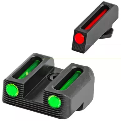 TRUGLO Brite Site Fiber Optic Red Front 3 Dot Sight | Green Rear Sight | For Glock 42 | TG-TG131G3